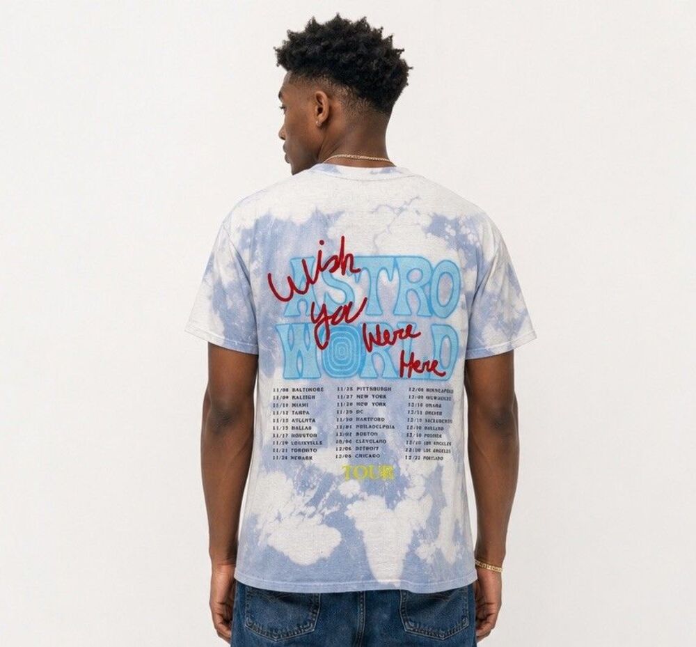 2018 Travis Scott T-Shirt Astroworld Houston Concert No Bystanders “Holes” Large